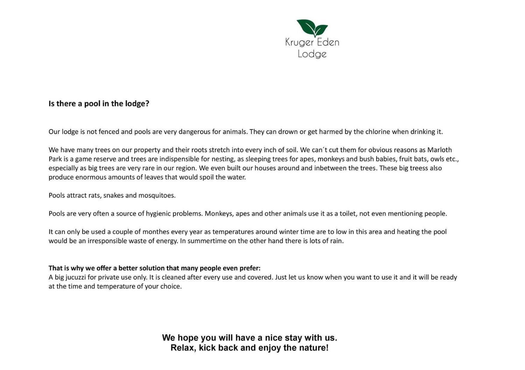 Kruger Eden Lodge مارلوث بارك المظهر الخارجي الصورة